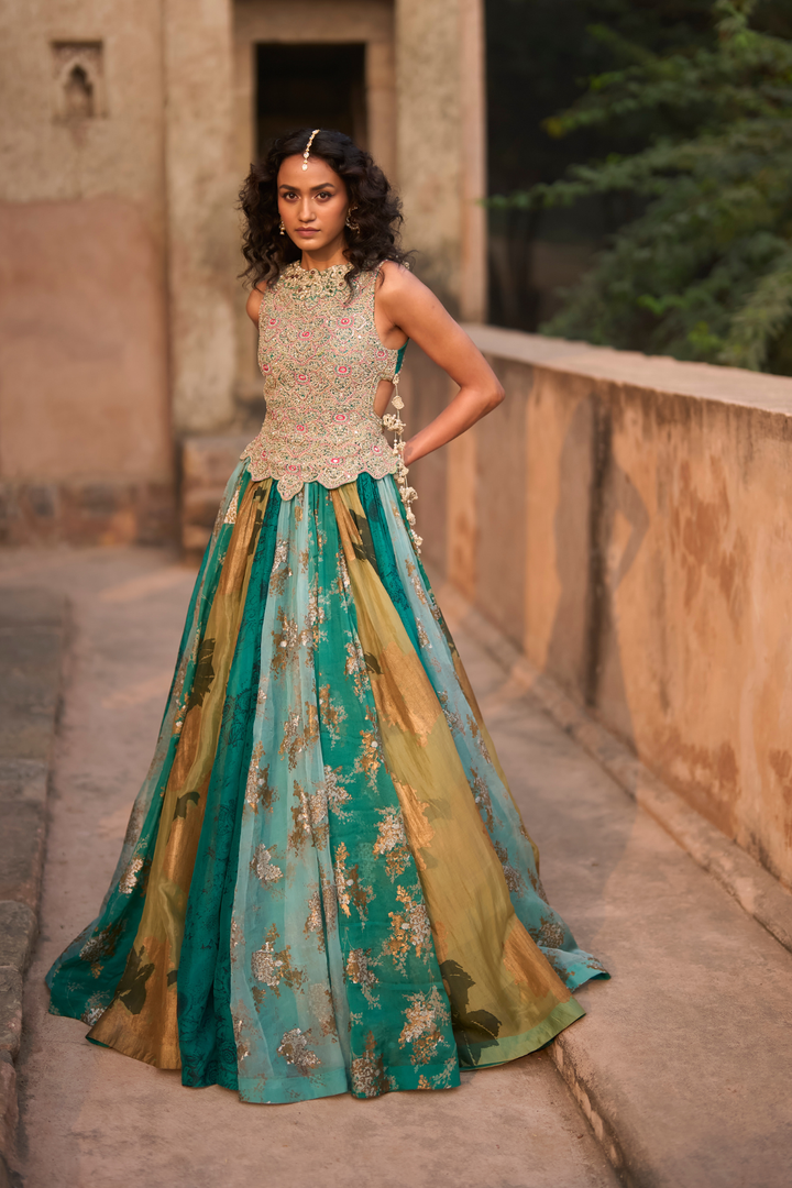 Khushi Teal Green Anarkali