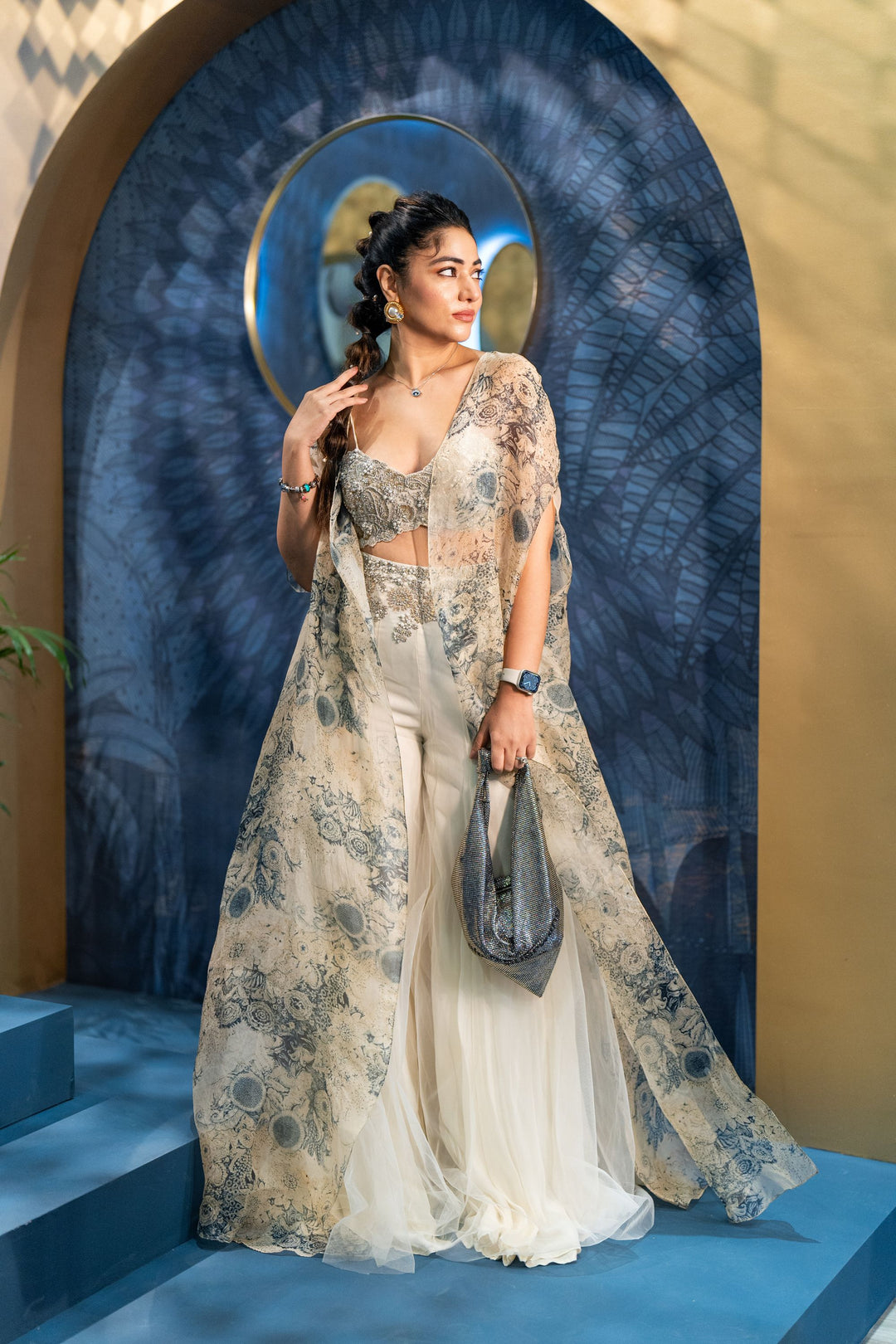 Anisha Sethi in our Champagne Blue Set