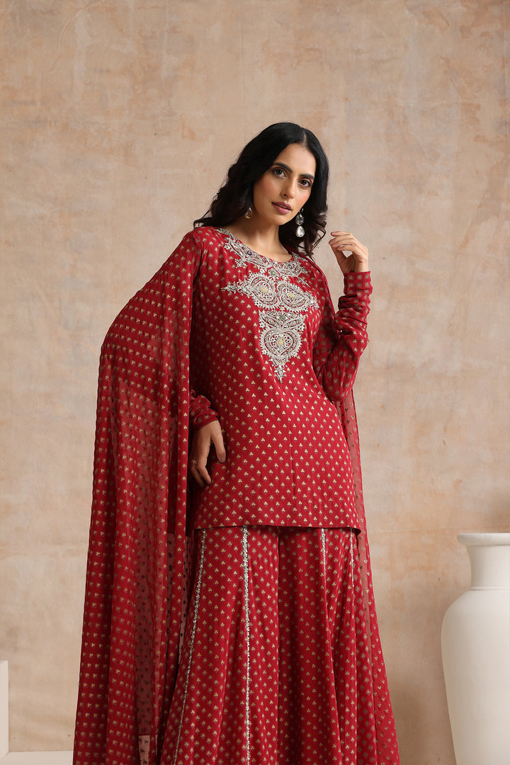 MEERA KURTA & SHARARA SET