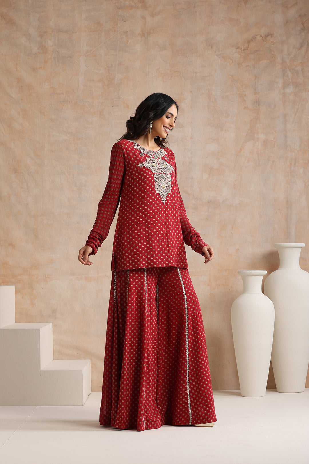 MEERA KURTA & SHARARA SET