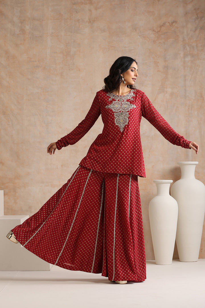 MEERA KURTA & SHARARA SET