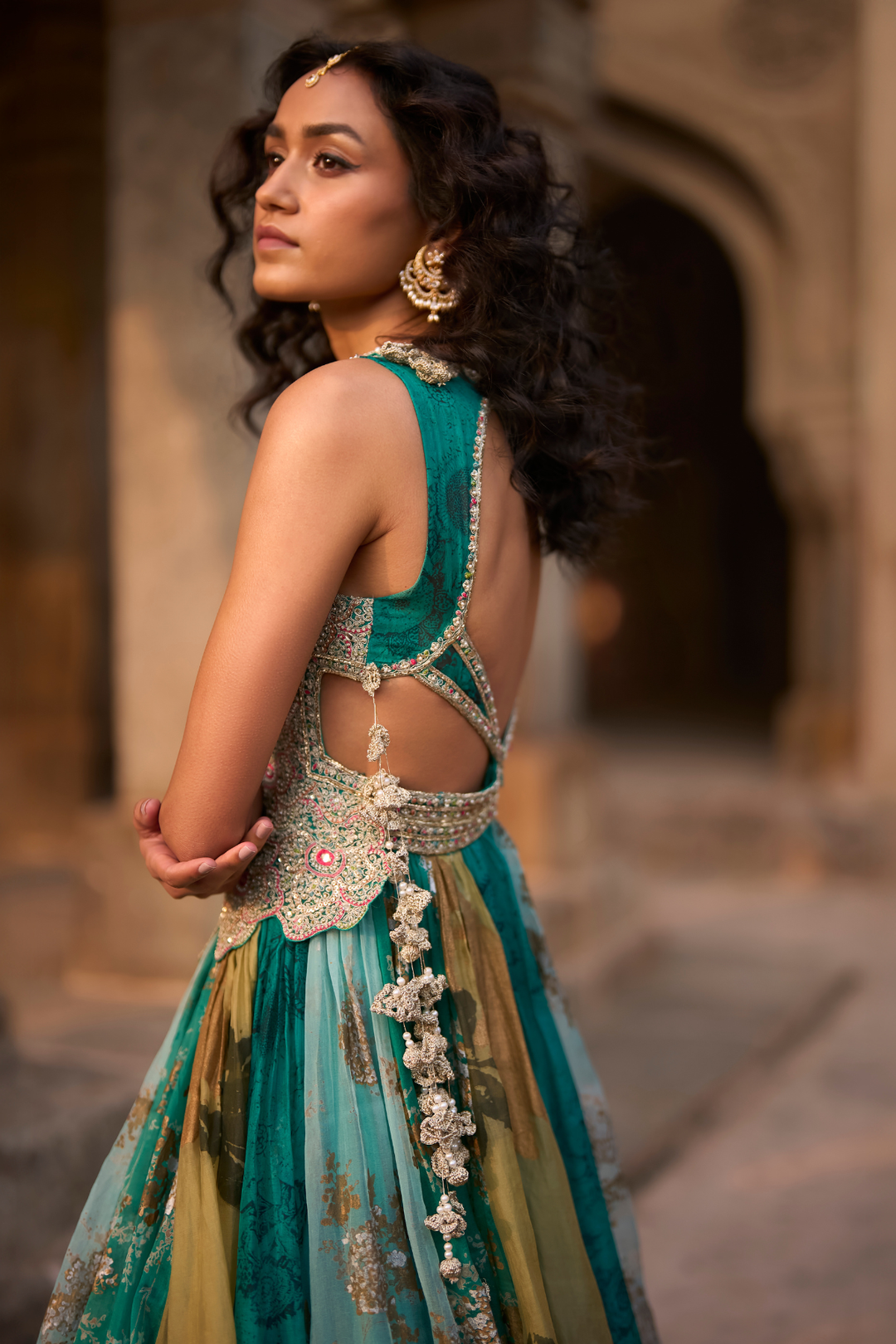 Khushi Teal Green Anarkali