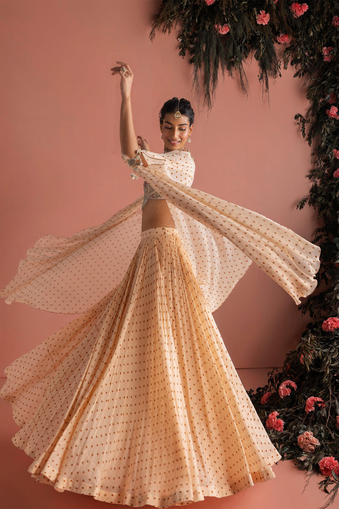 Rimza Skirt & Cape Set