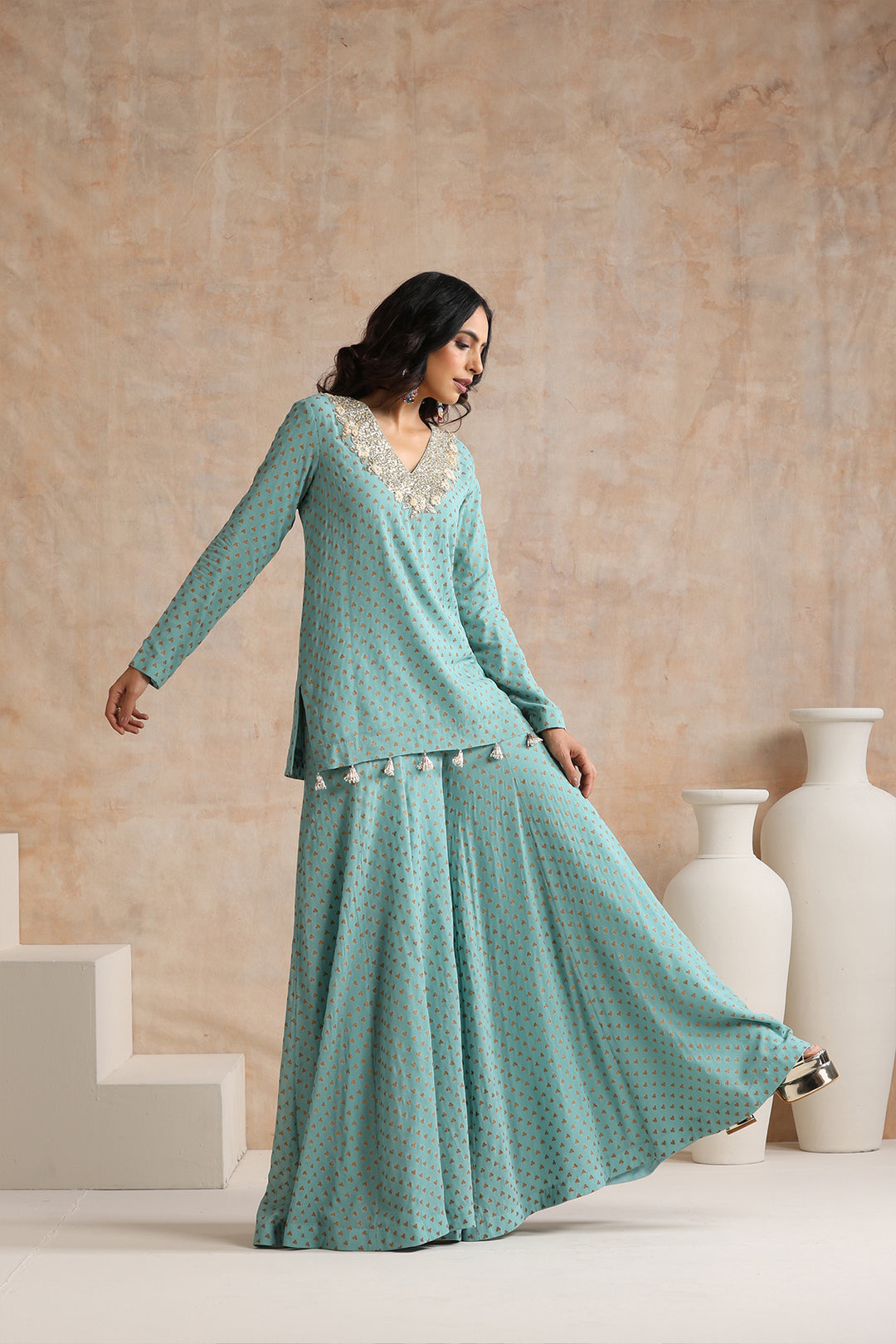 AASHVI KURTA & SHARARA SET
