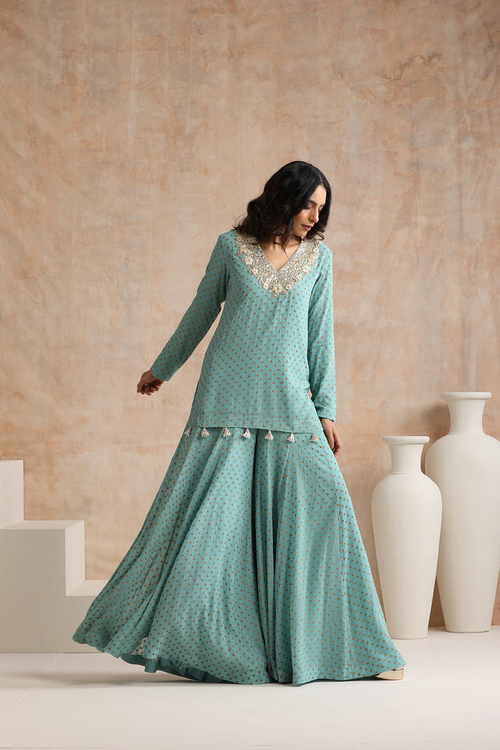 AASHVI KURTA & SHARARA SET