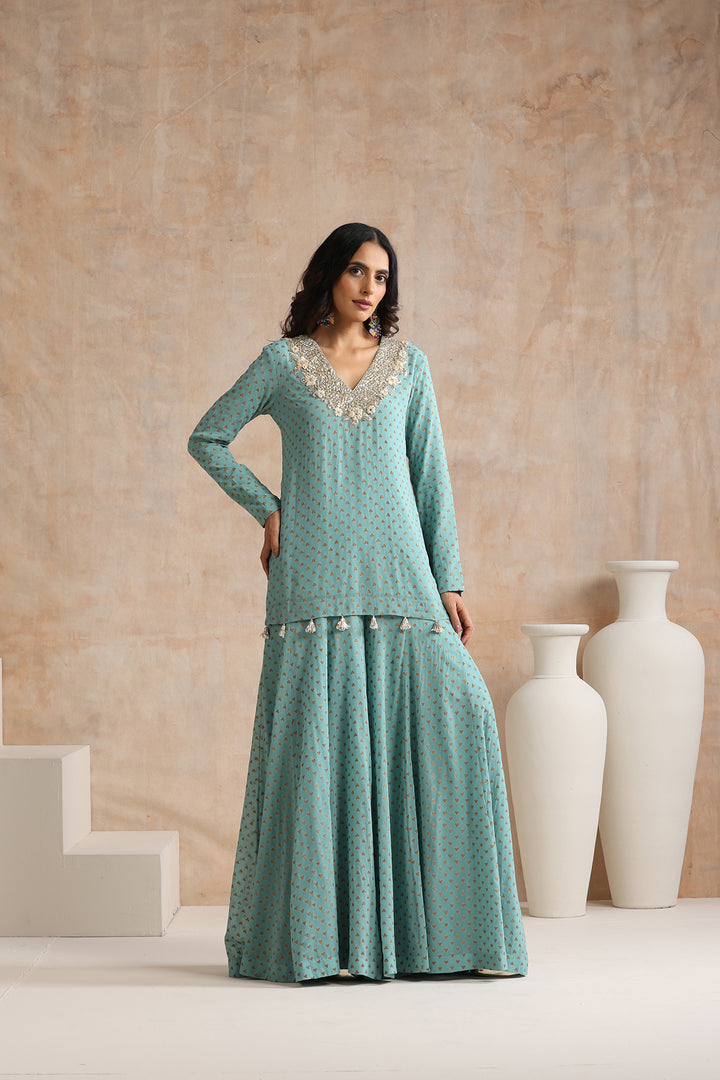 AASHVI KURTA & SHARARA SET