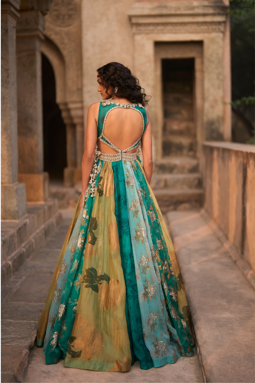 Khushi Teal Green Anarkali