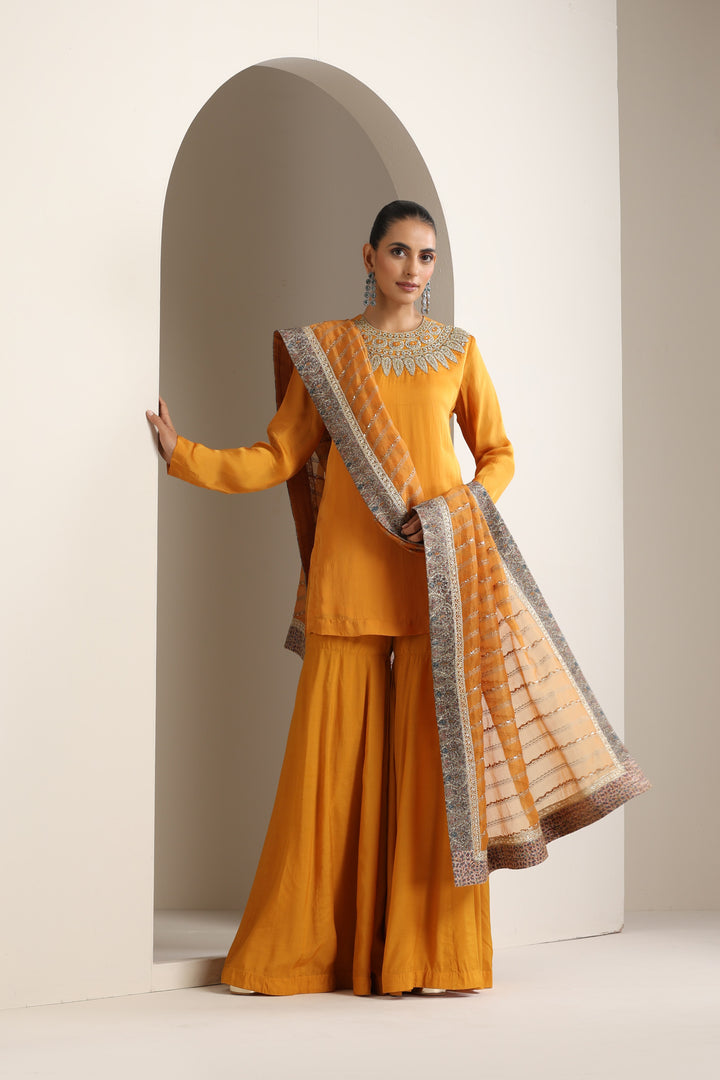 Aarya Short Kurta & Sharara Set