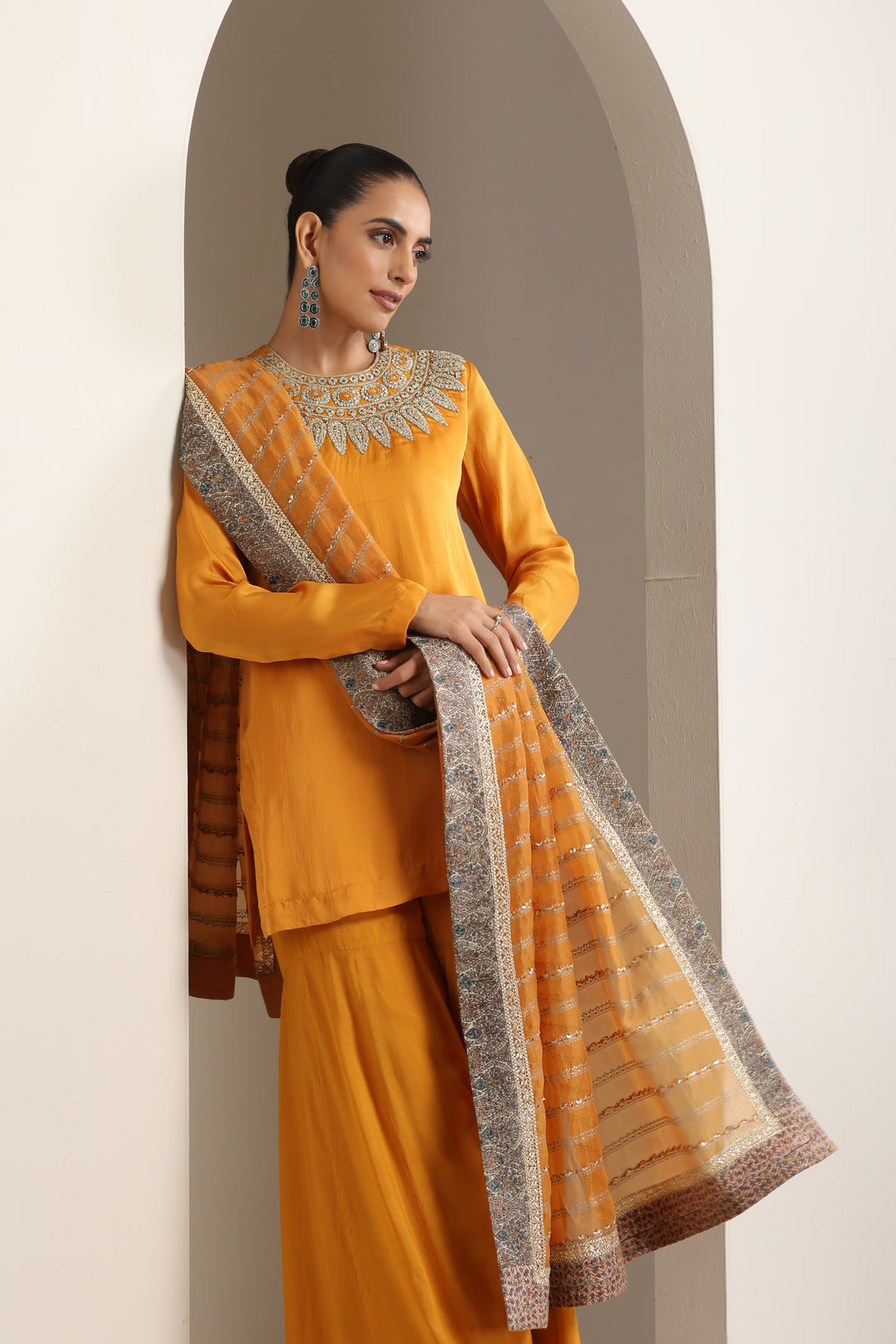 Aarya Short Kurta & Sharara Set