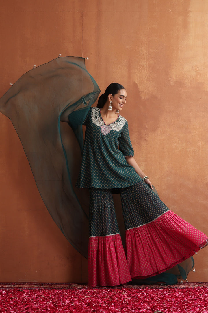 Zohal Kurta & Sharara Set