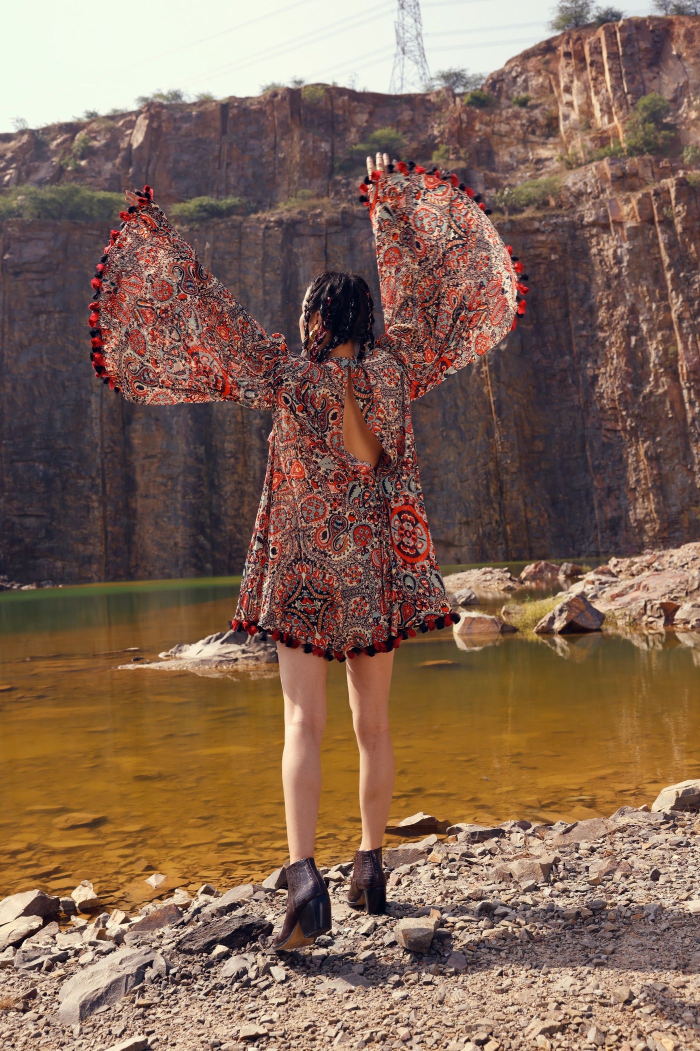Armenian Garden Cape Dress