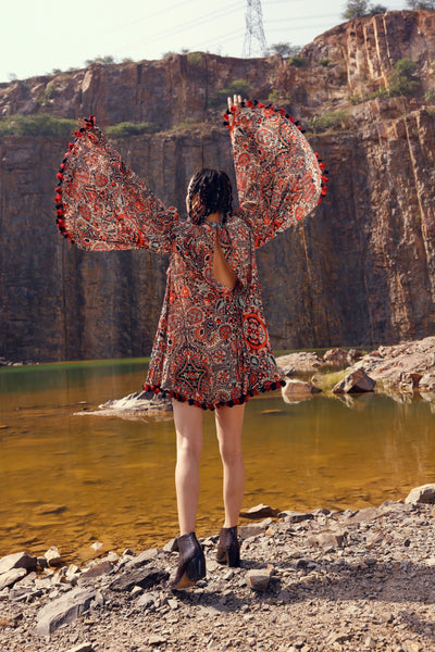 Armenian Garden Cape Dress