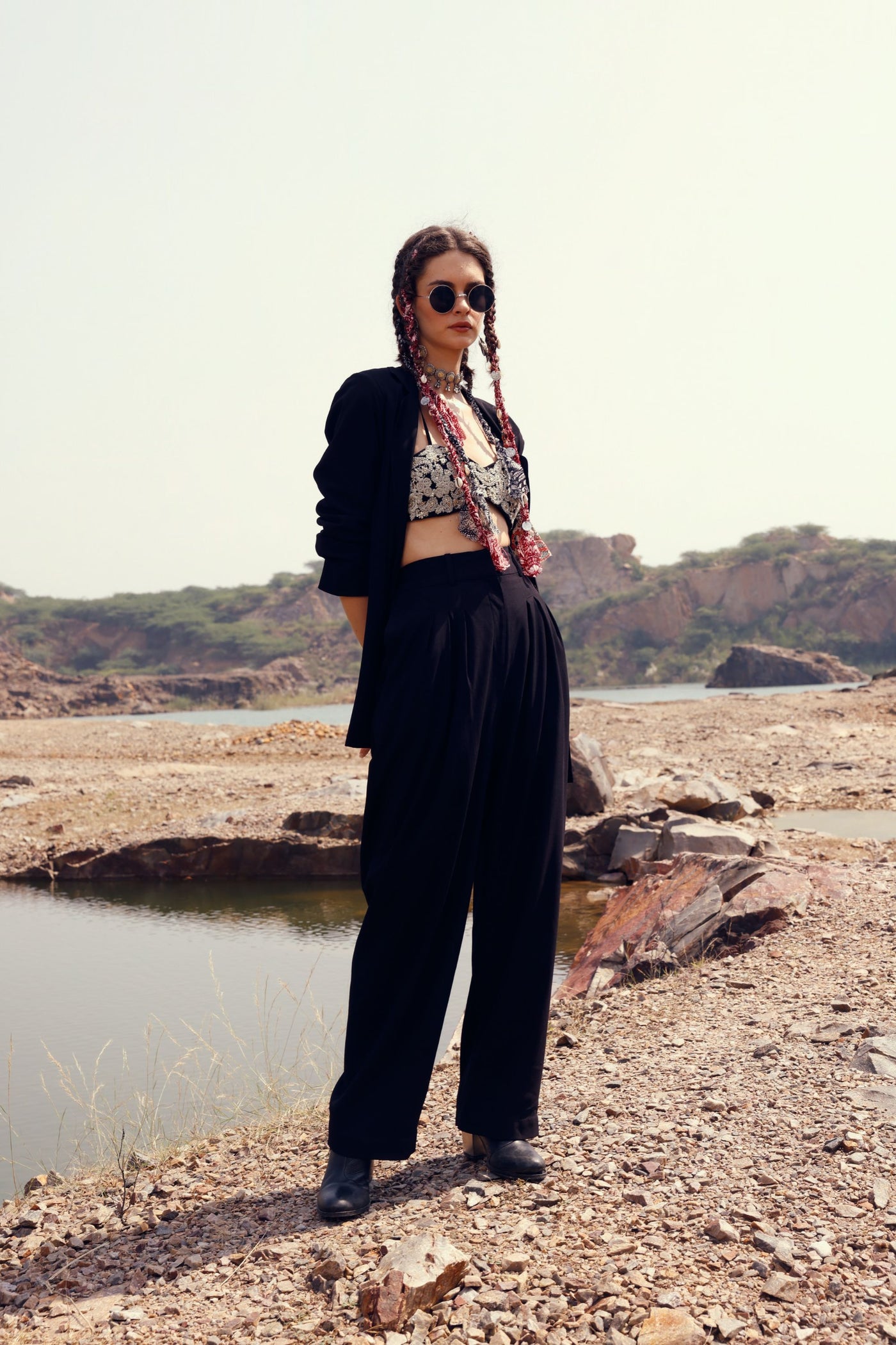 Black Jacket & Pant Set