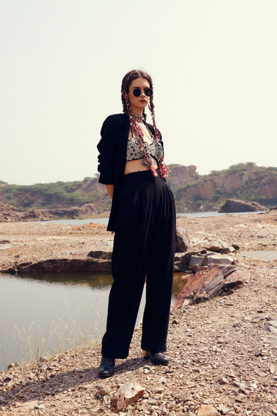 Black Jacket & Pant Set