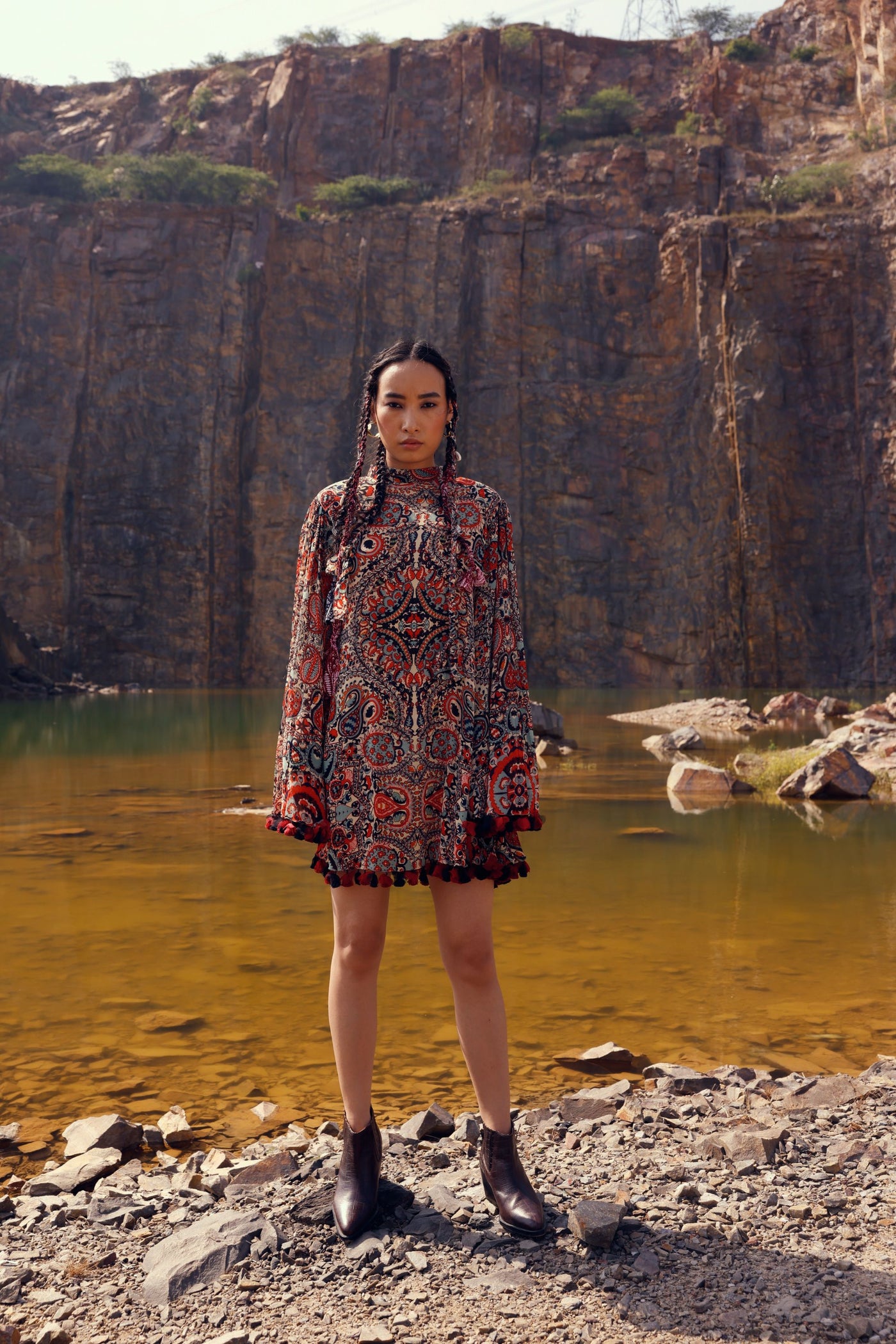 Armenian Garden Cape Dress