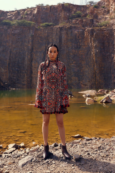 Armenian Garden Cape Dress