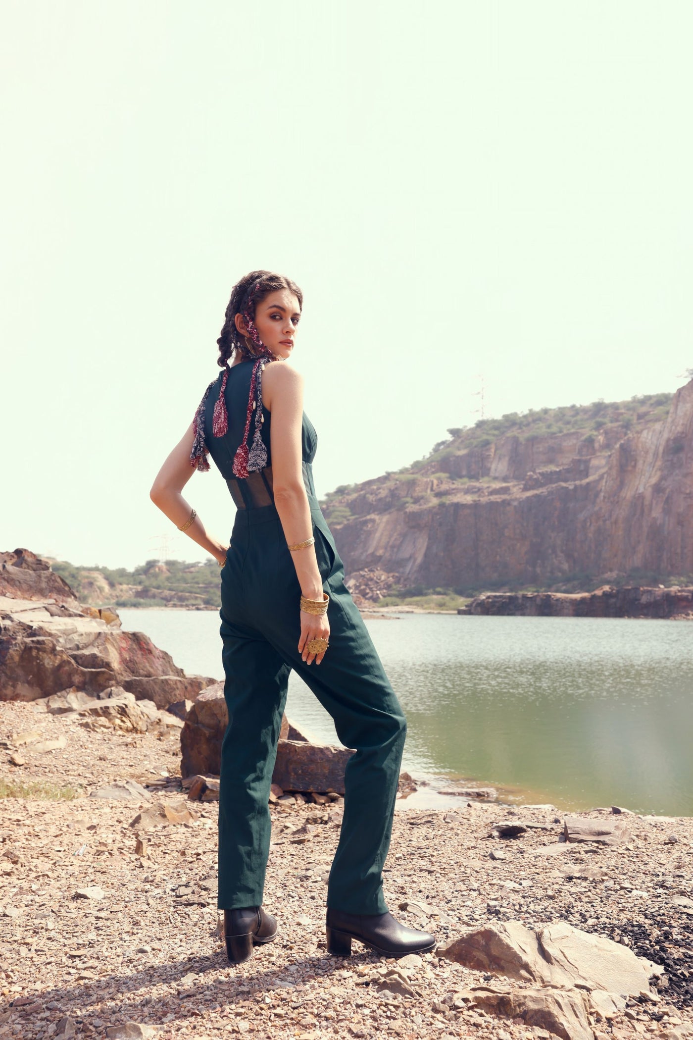 Green Corset Jumpsuit