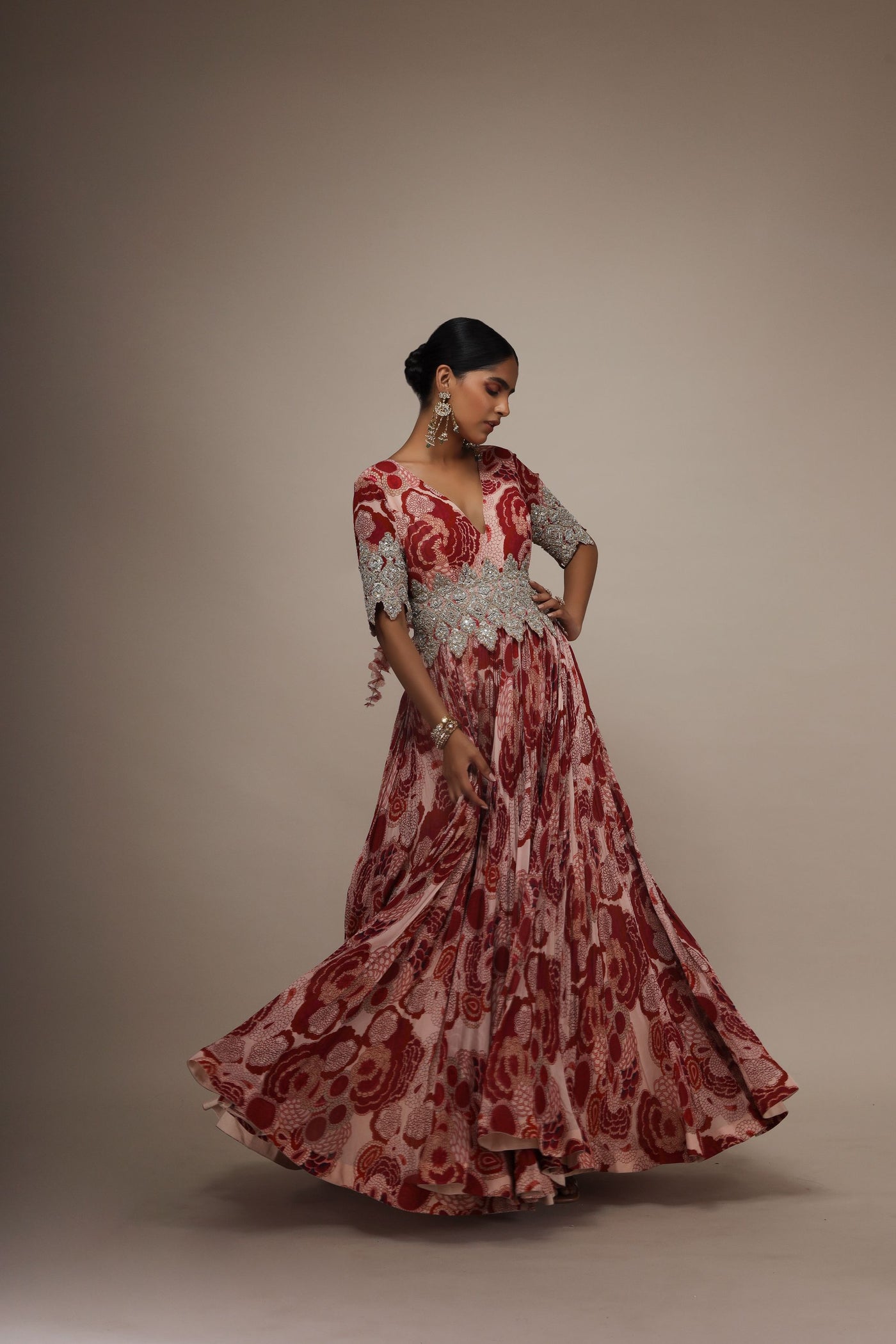 Bahaar Georgette Belted Anarkali