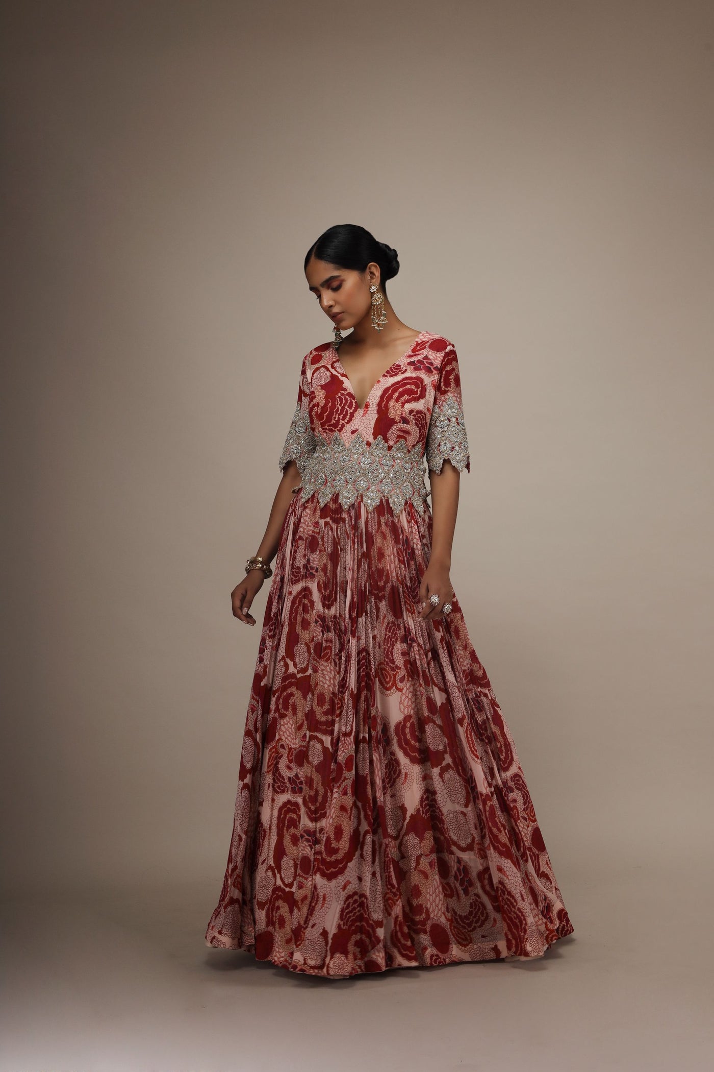 Bahaar Georgette Belted Anarkali