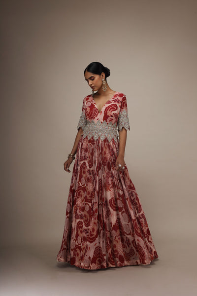 Bahaar Georgette Belted Anarkali