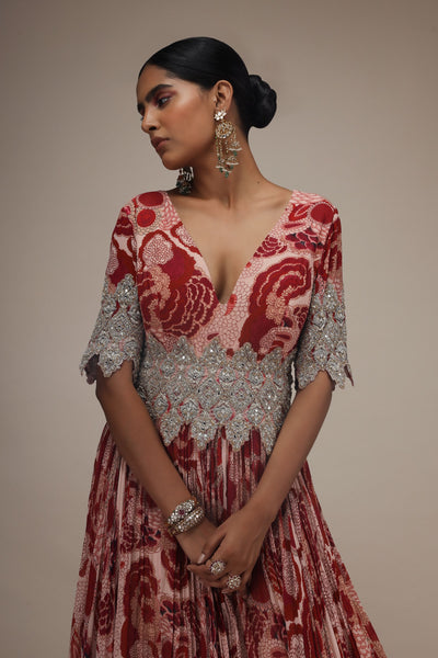 Bahaar Georgette Belted Anarkali