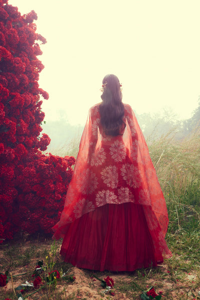 Red Tara Cape Set