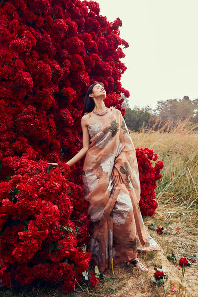 Nude Dahlia Saree