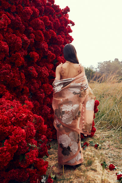 Nude Dahlia Saree