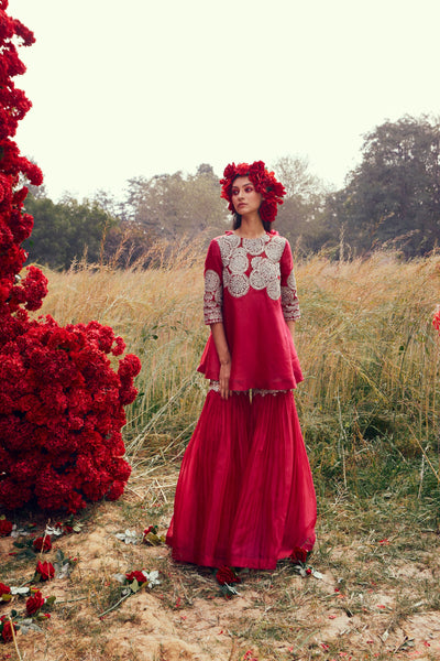 Fuchsia A-Line Top & Sharara