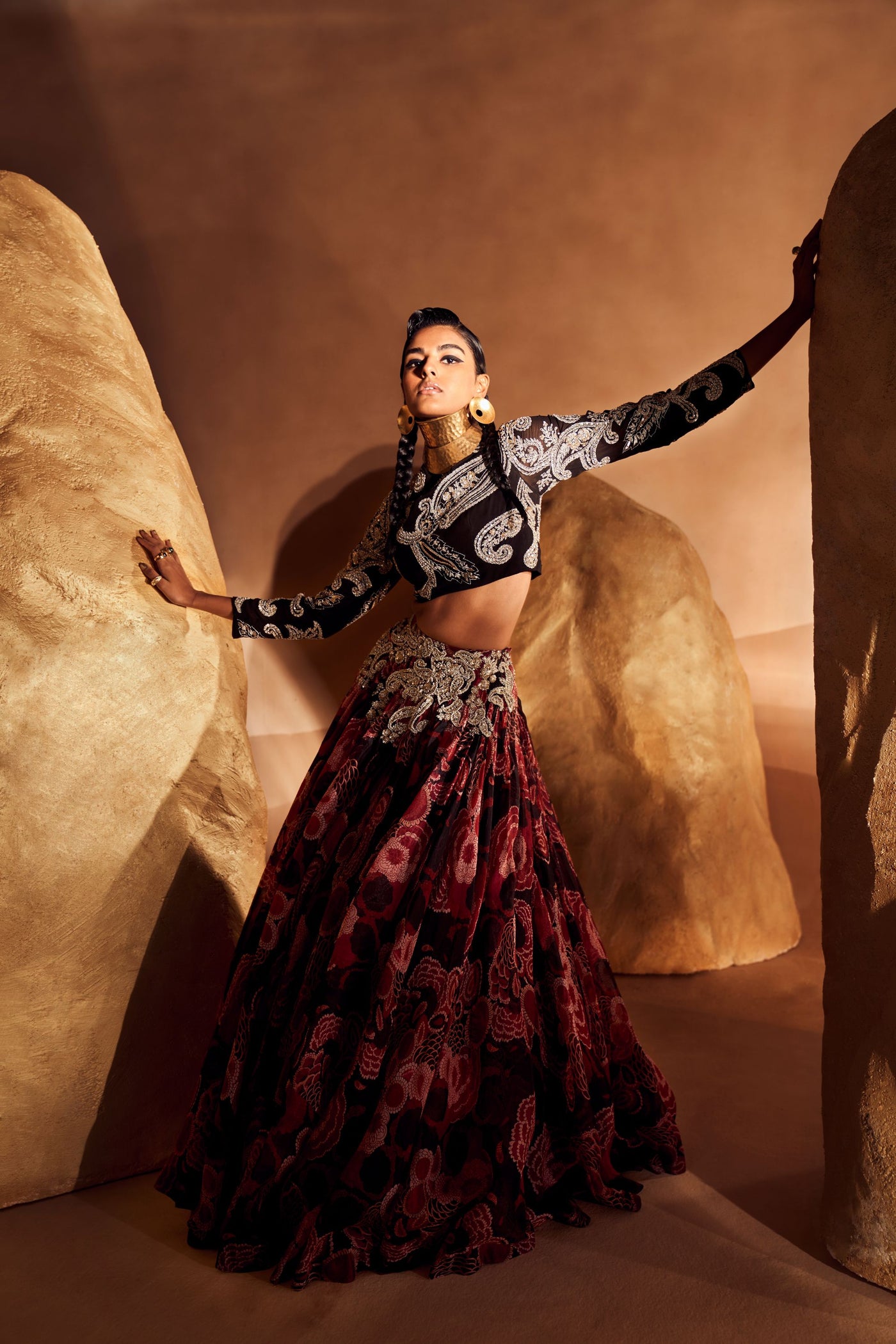 Bold Ambi Blouse & Gulbahar Skirt Set