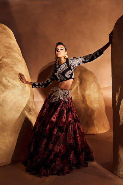 Bold Ambi Blouse & Gulbahar Skirt Set
