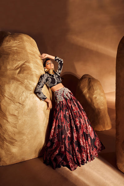 Bold Ambi Blouse & Gulbahar Skirt Set
