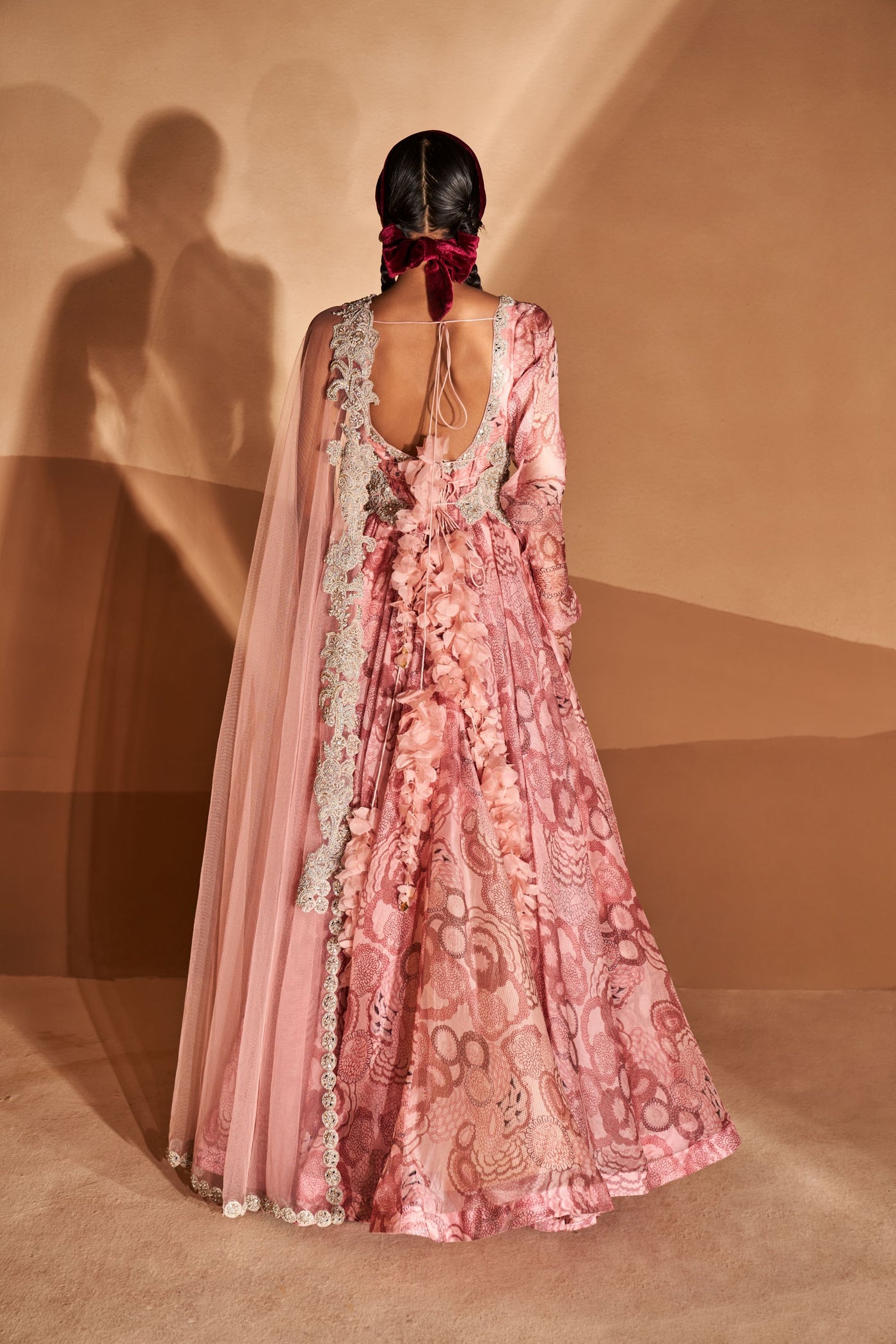 Blush Bahaar Cape Dupatta Belted Anarkali