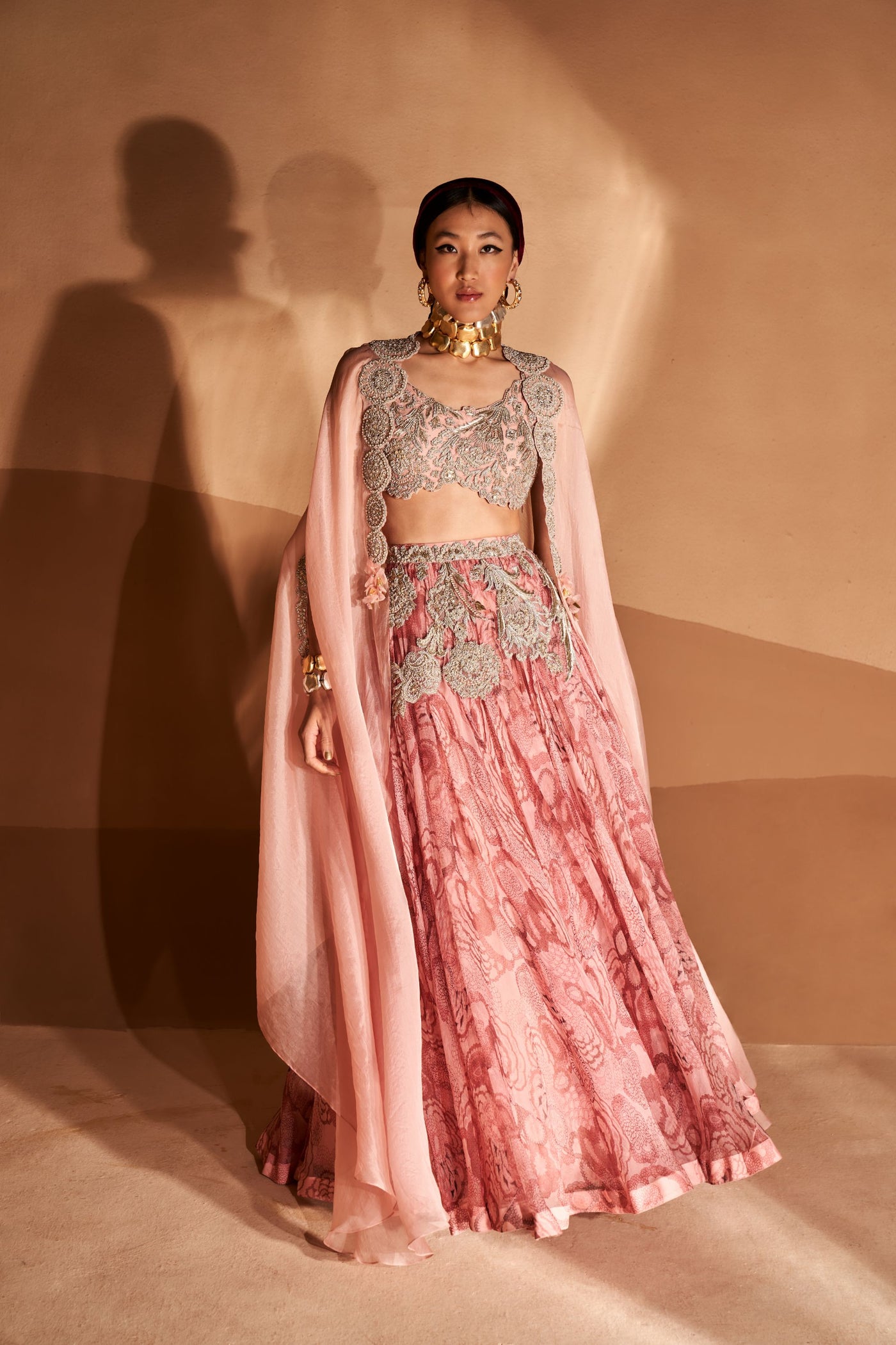 Blush Bahaar Lehenga & Cape Set