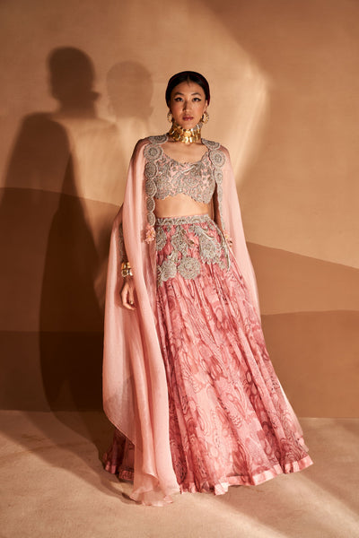 Blush Bahaar Lehenga & Cape Set