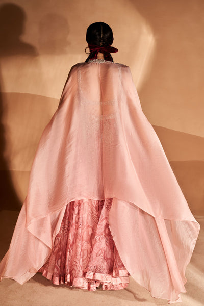 Blush Bahaar Lehenga & Cape Set