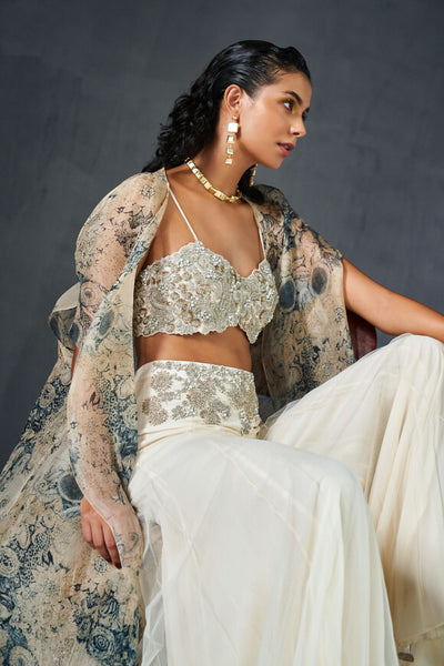 Champagne Blue Cape Set