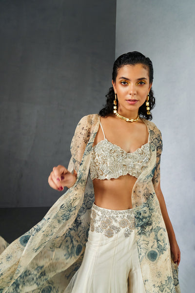 Champagne Blue Cape Set