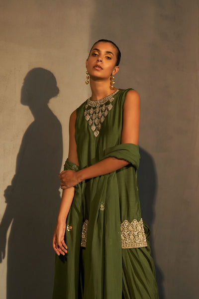 Green Kurta & Dhoti Salwar Set