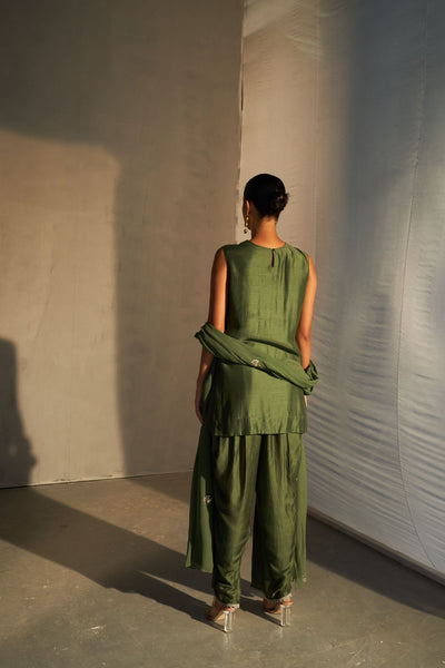 Green Kurta & Dhoti Salwar Set