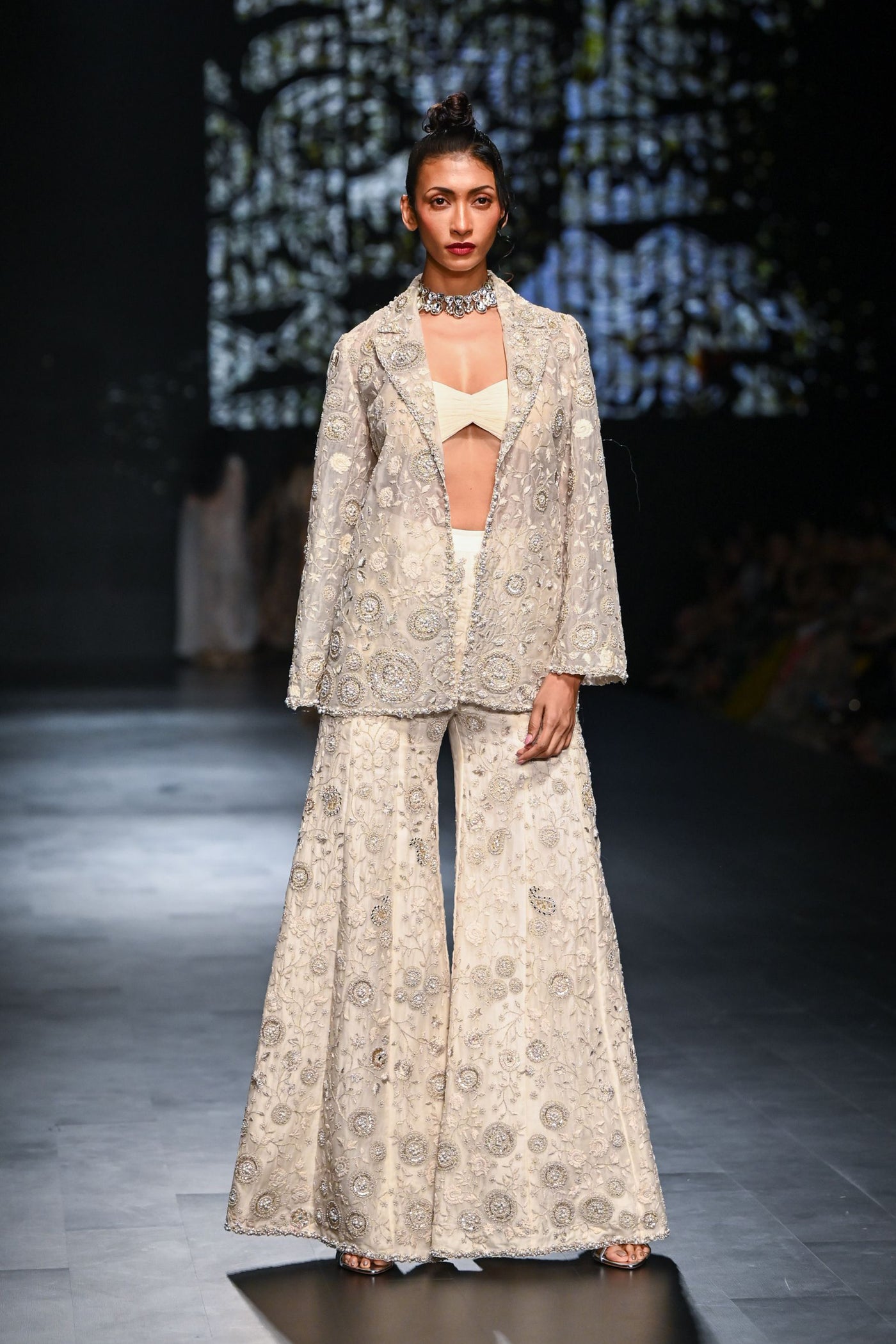 Ivory Embroidered Jacket & Pants