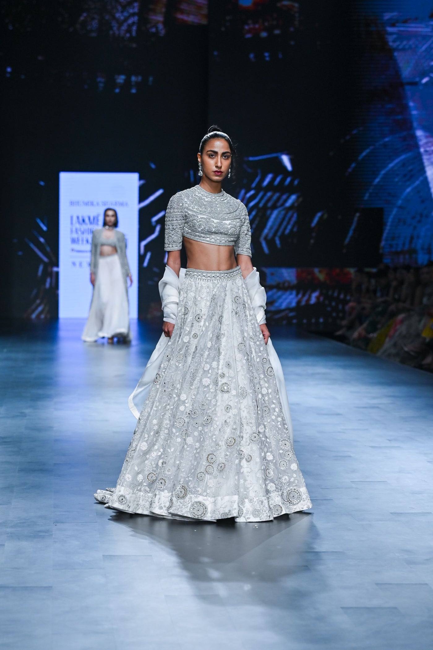 Ivory Embroidered Lehenga