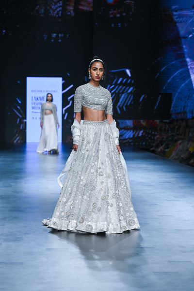 Ivory Embroidered Lehenga