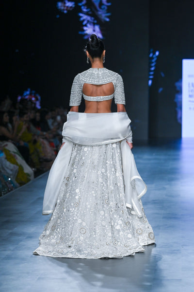 Ivory Embroidered Lehenga