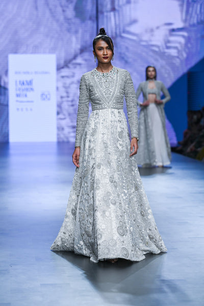 Ivory Embroidered Anarkali