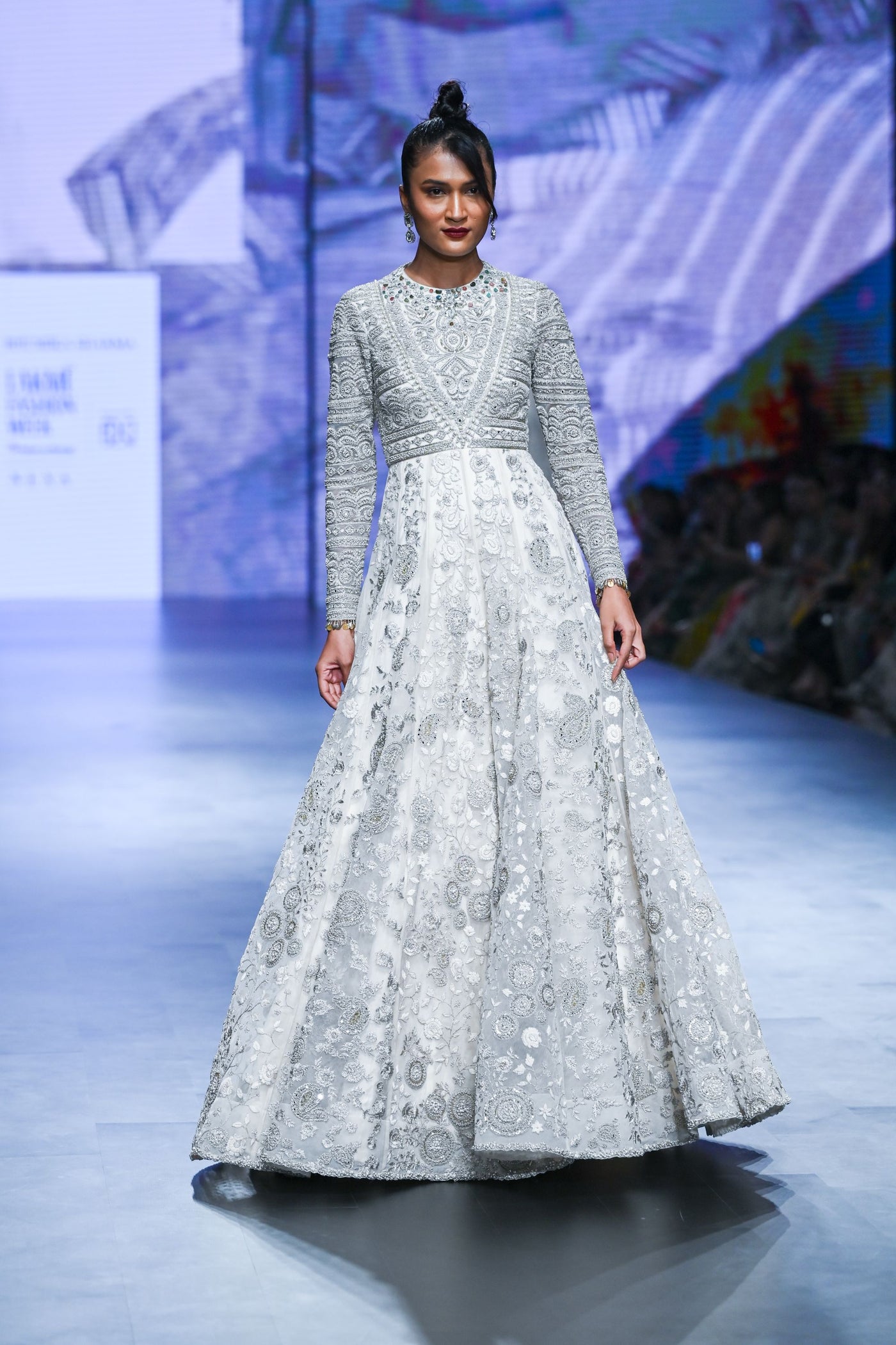 Ivory Embroidered Anarkali