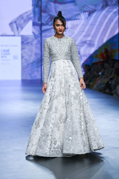 Ivory Embroidered Anarkali