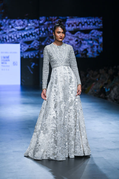 Ivory Embroidered Anarkali