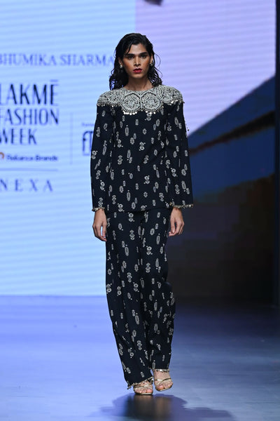 Black Floret Tunic & Pants