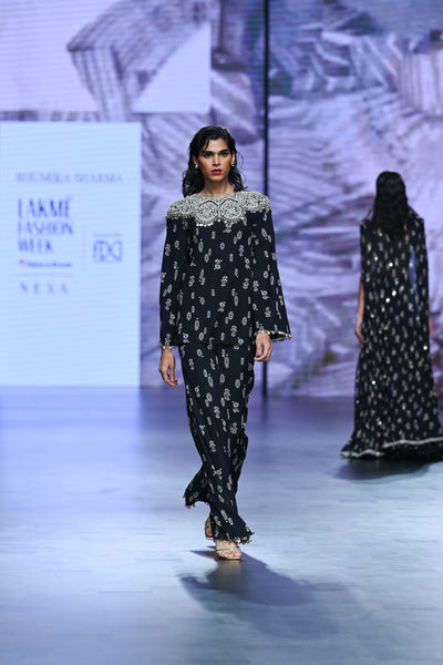 Black Floret Tunic & Pants